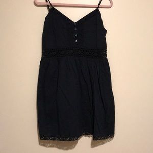 Black Button Dress with pocket